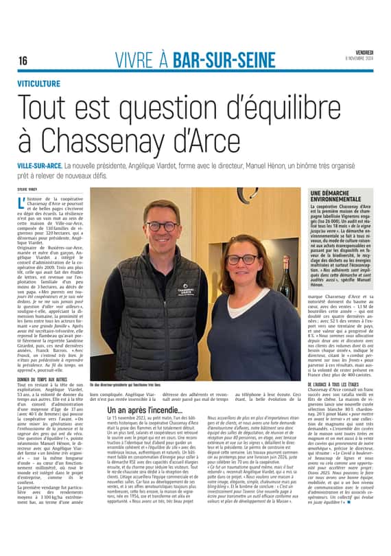 Tout est question d’équilibre à Chassenay d’Arce