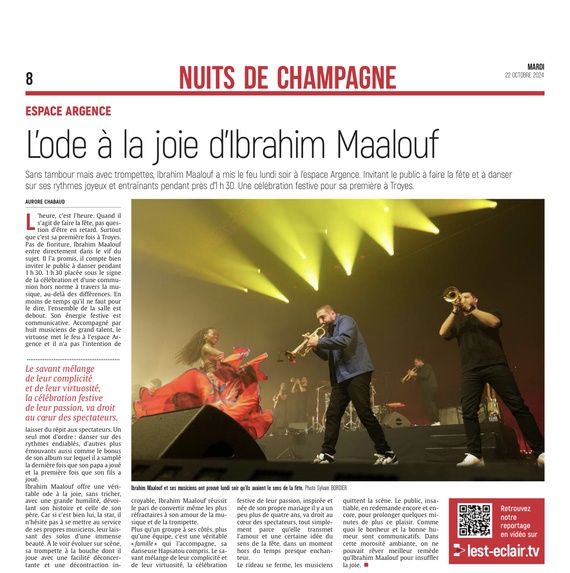 L’ode à la joie d’Ibrahim Maalouf