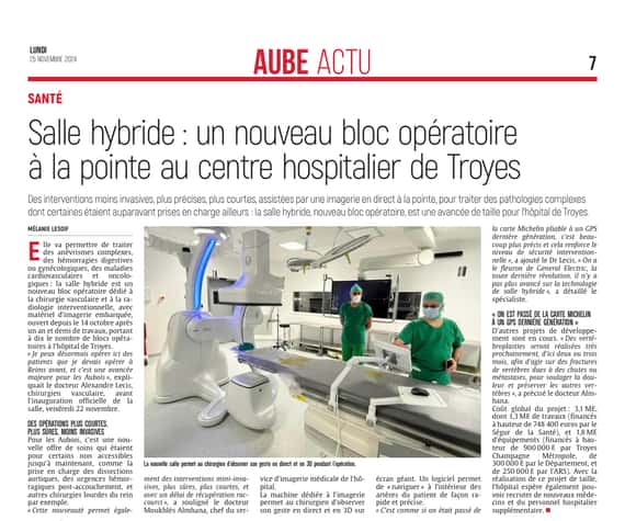 Salle hybride : un nouveau bloc opératoire à la pointe au centre hospitalier