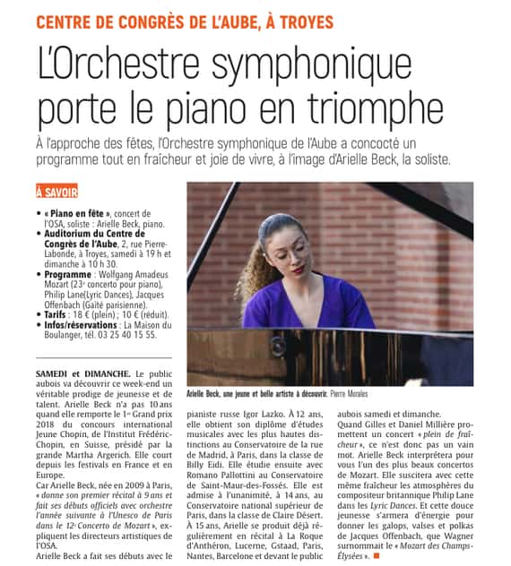 L’Orchestre symphonique porte le piano en triomphe