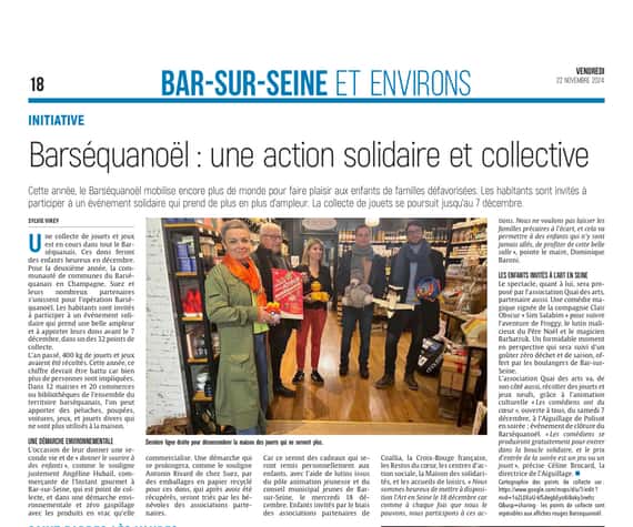 Barséquanoël : une action solidaire et collective