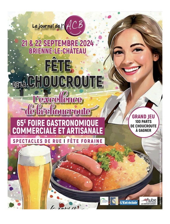 Nos Aubassadeurs de Brienne nous donne rdv pour la Foire de la choucroute