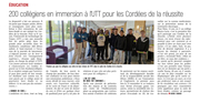 200 collegiens en immersion à l'UTT pour les Cordées de la Réussite