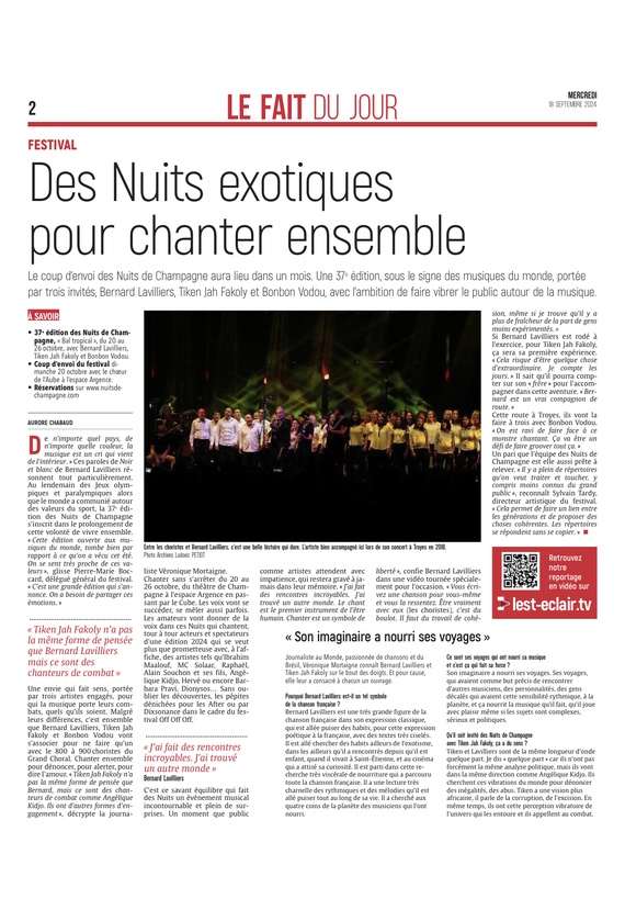 Des Nuits de Champagne exotiques pour chanter ensemble