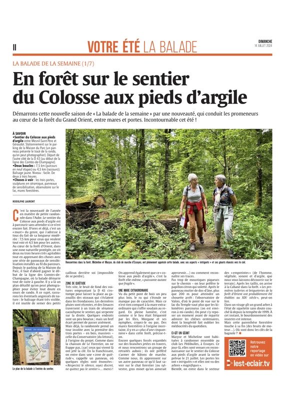 En forêt sur le sentier de randonnée du Colosse aux pieds d’argile