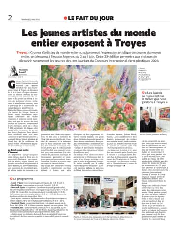 Des graines d’artistes du monde entier débarquent à Troyes du 2 au 6 juin 2026
