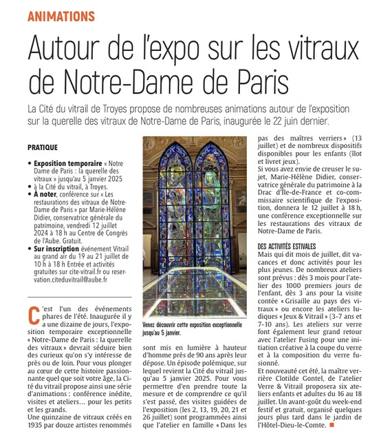 Autour de l’exposition sur les vitraux de Notre-Dame de Paris