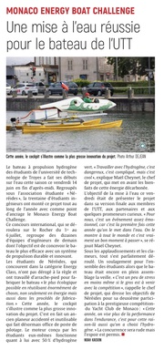 Une mise à l’eau réussie pour le bateau de l'UTT