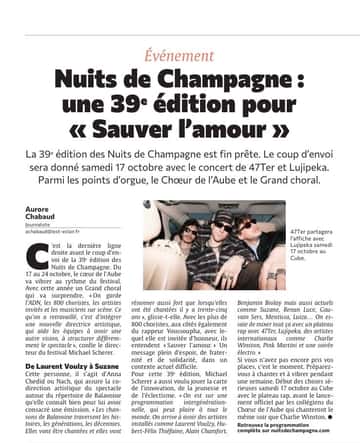 Nuits de Champagne : une 39° édition pour « Sauver l'amour »
