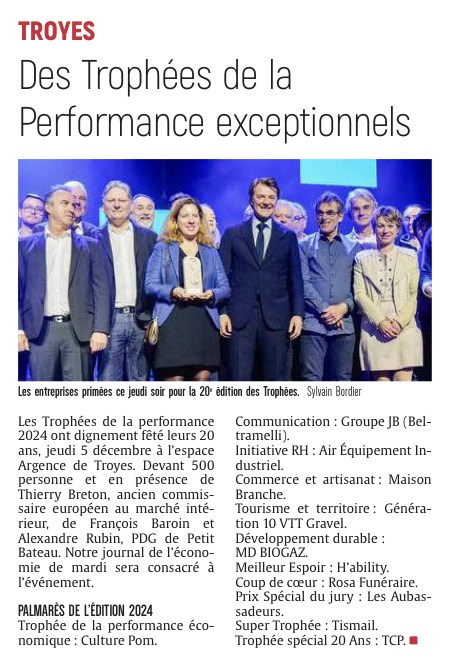 Des Trophées de la Performance exceptionnels