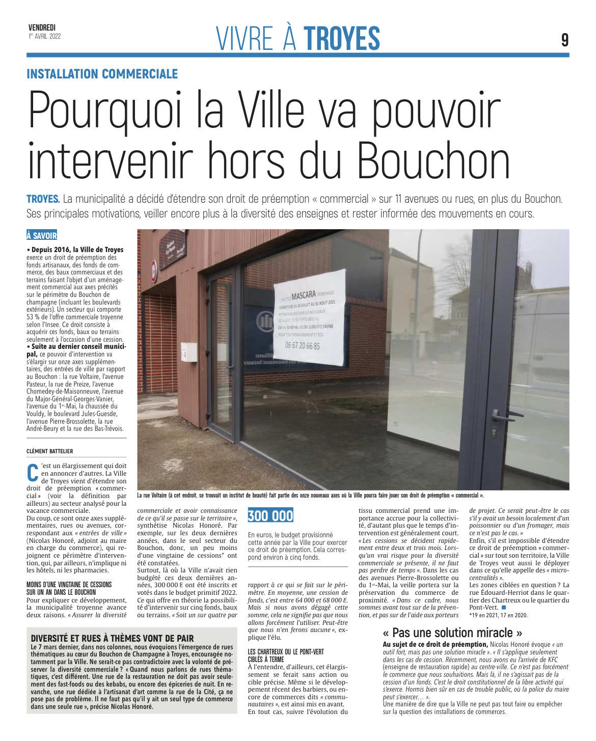 Pourquoi la Ville va pouvoir intervenir hors du Bouchon.