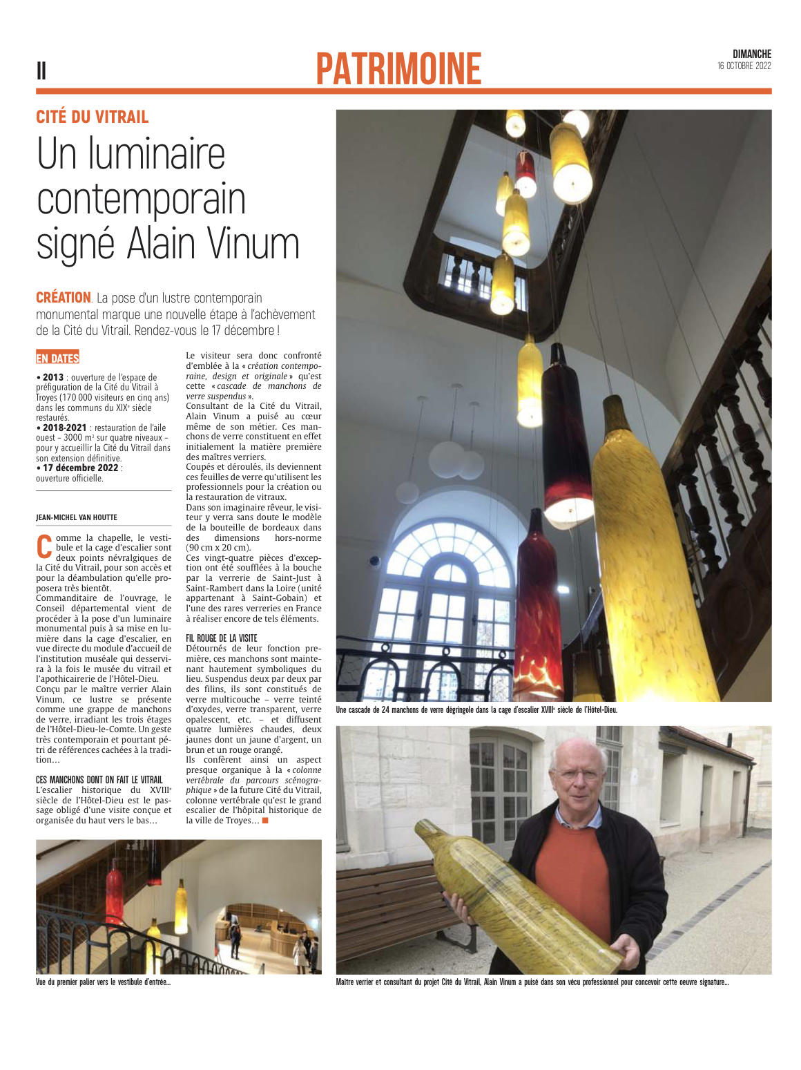 Un luminaire contemporain signé Alain Vinum.