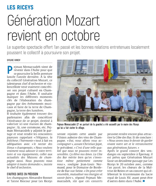 Génération Mozart revient en octobre