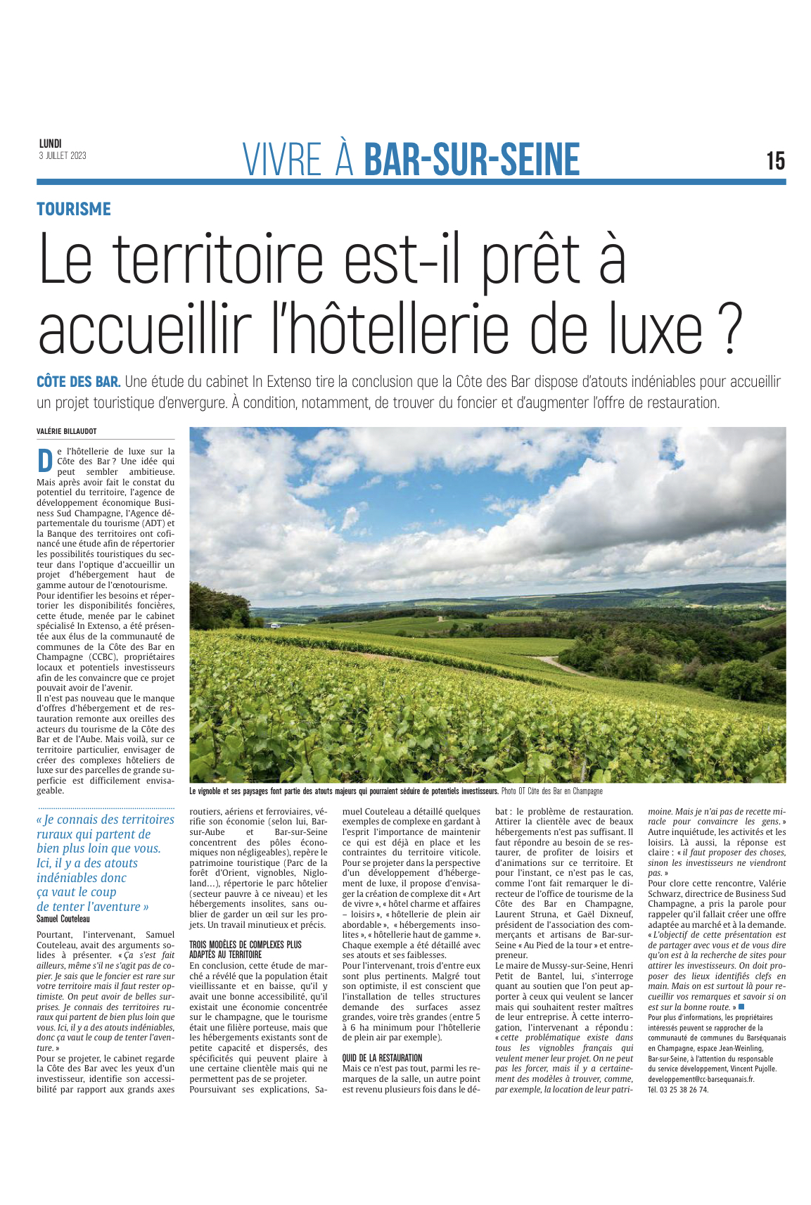 Le territoire est-il prêt à accueillir l'hôtellerie de luxe ?