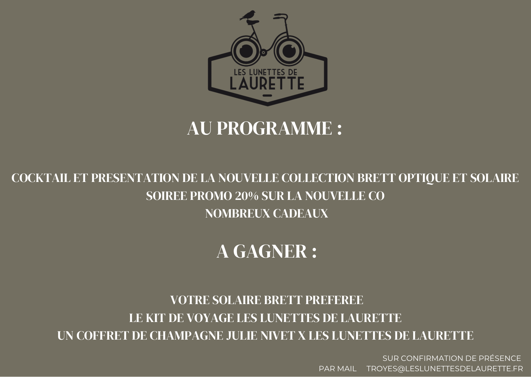 Invitation des Lunettes de Laurette