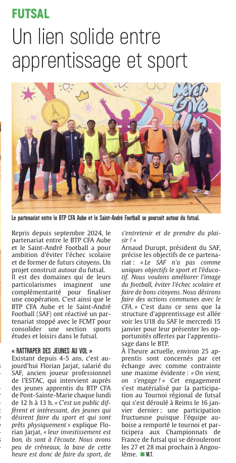 Un lien solide entre apprentissage et sport.