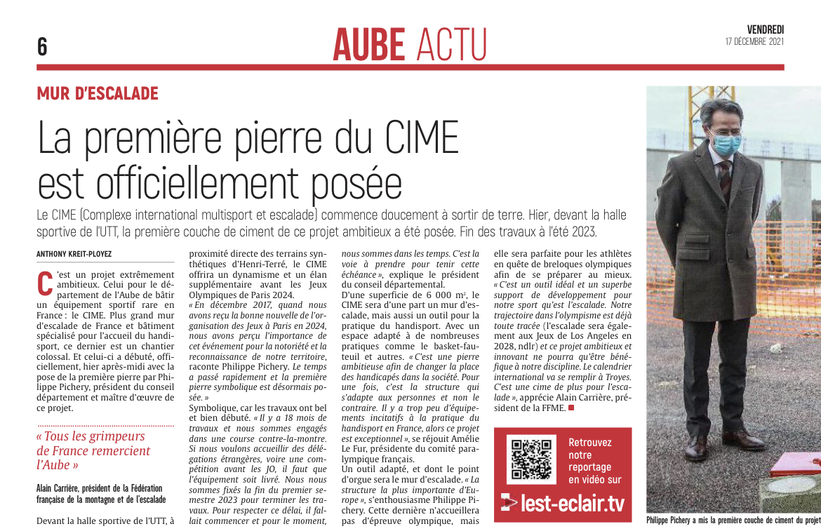 La première pierre du CIME est officiellement posée.