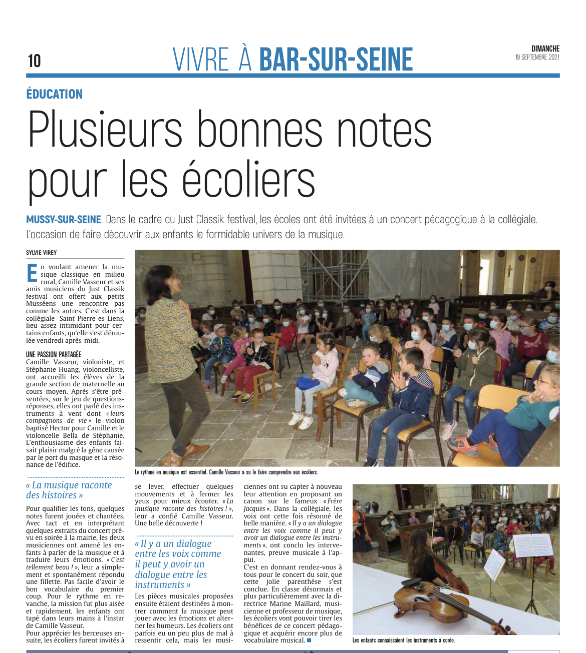 Plusieurs bonnes notes pour les écoliers.