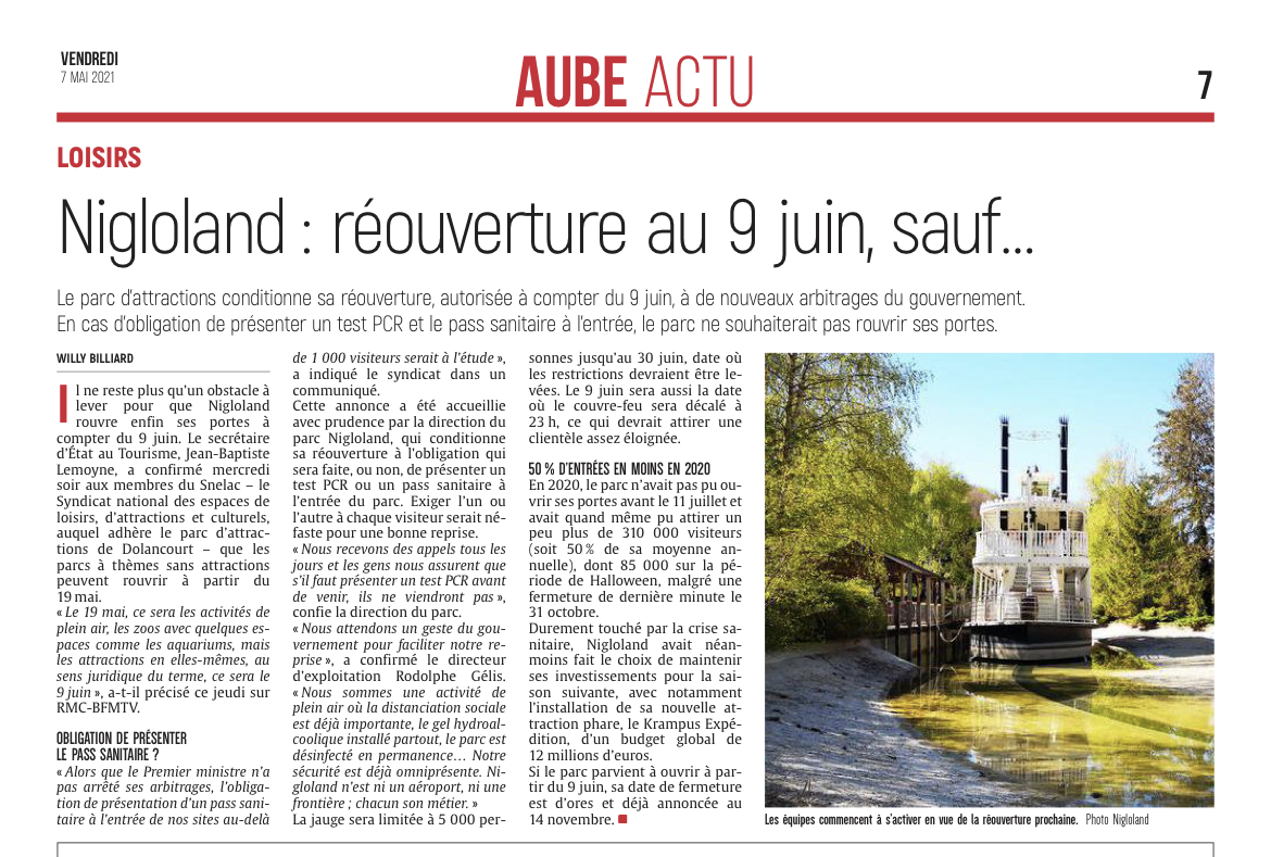 NIGLOLAND, une ouverture le 9 Juin ?