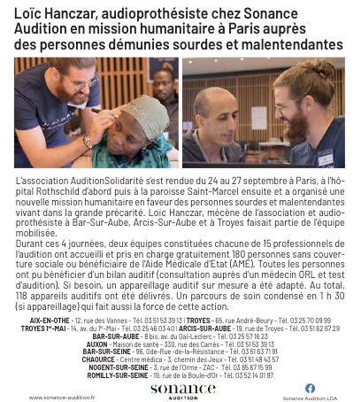 Loïc Hanczar, audioprothésiste chez Sonance Audition en mission humanitaire