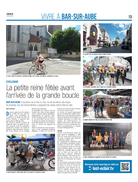 La petite reine fêtée à Bar-sur-Aube avant l’arrivée de la grande boucle