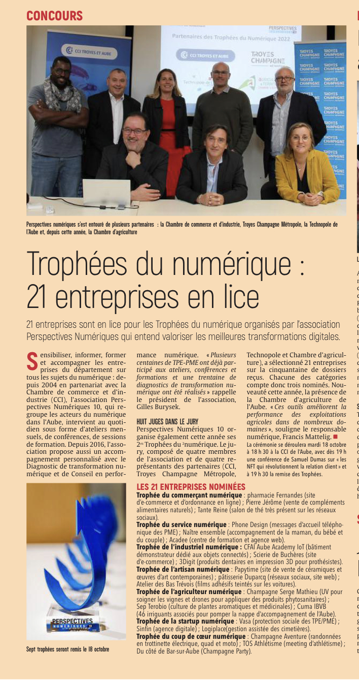 Trophées du numérique : 21 entreprises en lice.