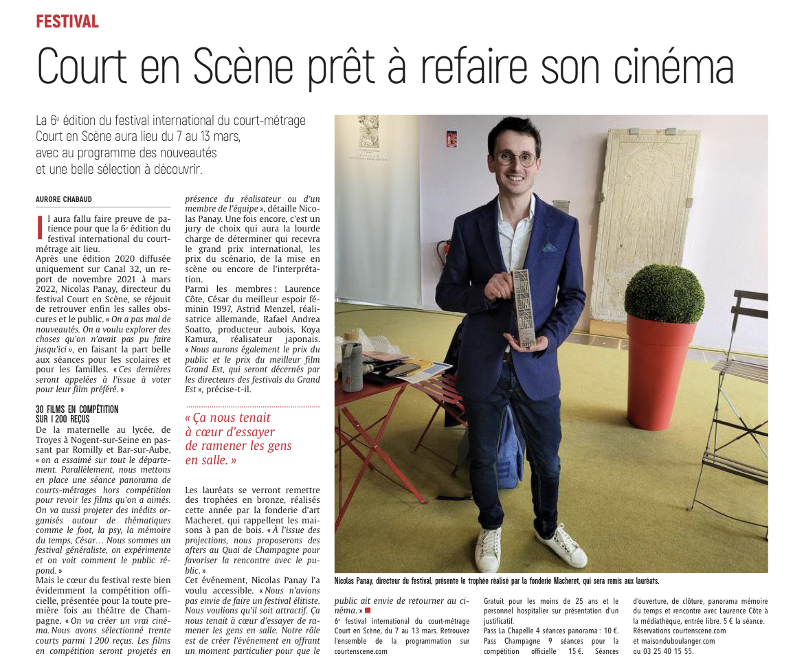 Court en Scène prêt à refaire son cinéma.