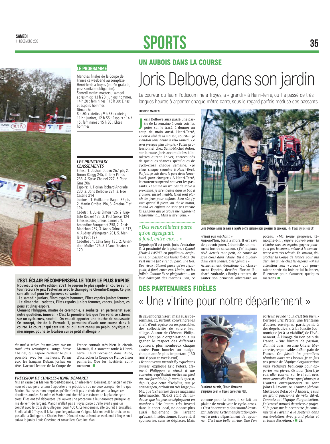 TROYES, capitale nationale du cyclo-cross durant deux jours.