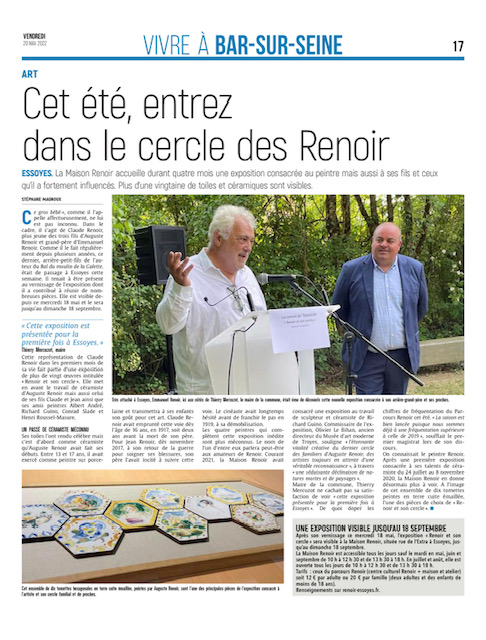 Cet été entrez dans le cercle des Renoir