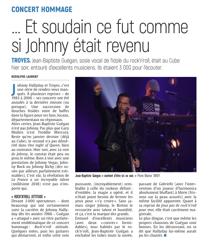 MDB : .... Et soudain ce fut comme si Johnny était revenu.