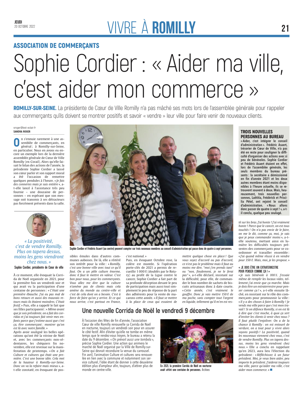 Sophie Cordier : aider ma ville, c'est aider mon commerce.