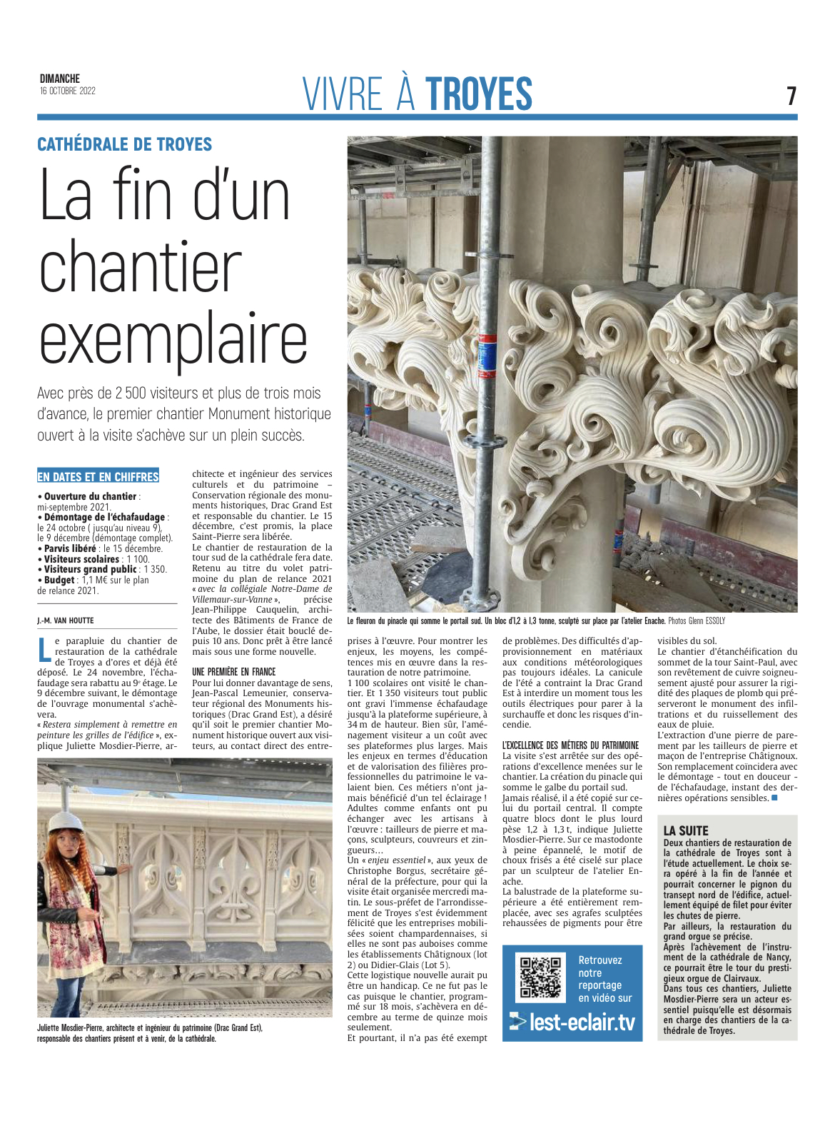 Cathédrale de Troyes : la fin d'un chantier exemplaire.