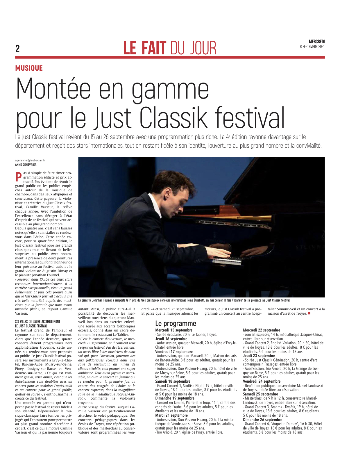 Montée en gamme pour le Just Classik Festival