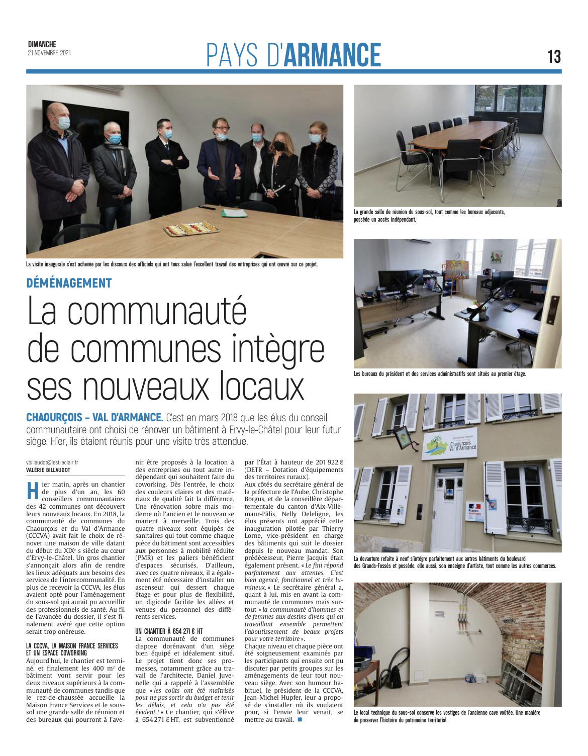 La communauté de commune intègre ses nouveaux locaux.