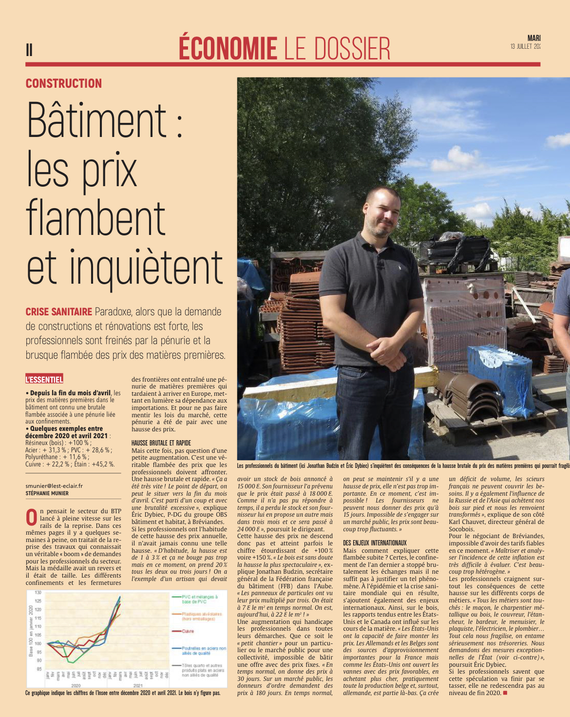 Bâtiment : les prix flambent et inquiètent les professionnels.